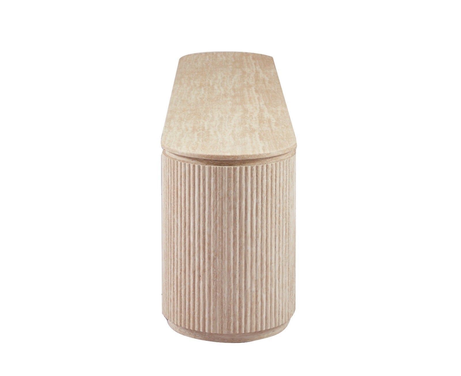 TV Meubel Travertine 200cm - Modern design with marble tabletop and MDF base, beige travertine color.